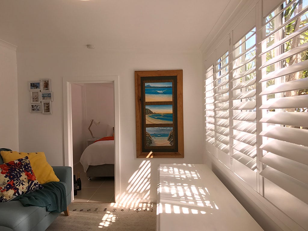 White plantation shutters, New Brighton